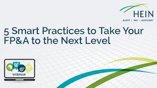 5 Smart Practices to Take Your FP&A the Next Level Webinar