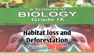 Chapter # 03 Biodiversity 9th FB/Kp Habitat loss and Deforestation online academy with us