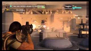 Binary Domain - Chap 3 Bad Ground: Hercules, Cain Zipline "Real Smooth", "Bad Ground" Xbox 360