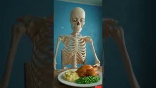 what if you eat chicken for 7 days #skeleton #shorts