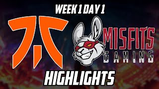 MSF vs. FNC - Week 1 Day 1 | LEC Spring Split | Misfits Gaming vs. Fnatic (2021) Highlights