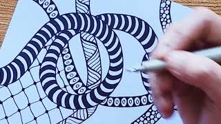 Relaxing Art Therapy | Zentangle Patterns | Doodle Art | Zendoodle
