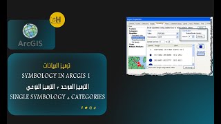 ترميز البياناتSymbology in ArcGIS 1 / الترميز الموحد + الترميز النوعي Single Symbology + Categories