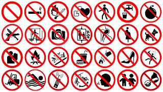 Prohibition Signs - Meanings Explained | Master Safety Signs | Regulatory Symbols | Vocabulary GK
