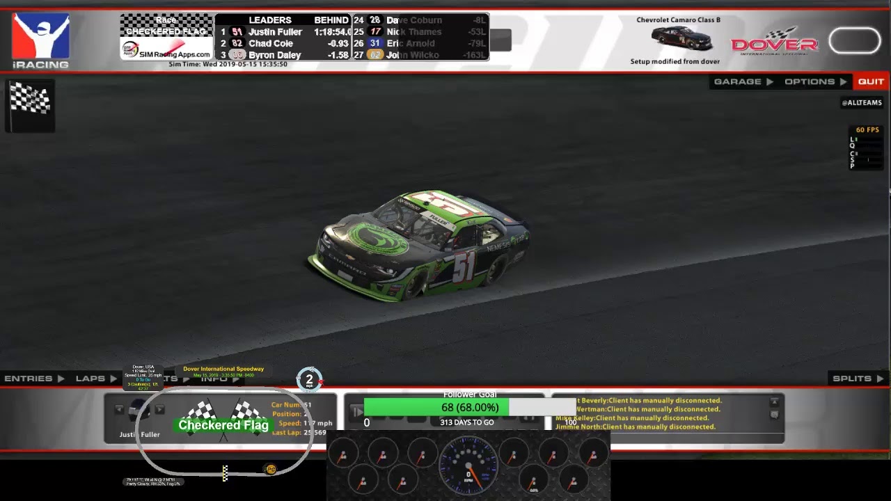 Sim500 Kickass Beef Jerky Series 165 Laps Dover International