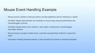 Mouse Event Handling Example | Lecture 42: AWT Programming--III