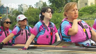 Breast cancer survivors celebrate 30 years of Abreast in a Boat dragon boating team