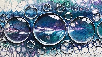 #087 EASY 3D BUBBLE Acrylic pour painting