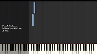 Dona Nobis Pacem - B Minor Mass BWV 232 - JS Bach - Synthesia Piano Tutorial