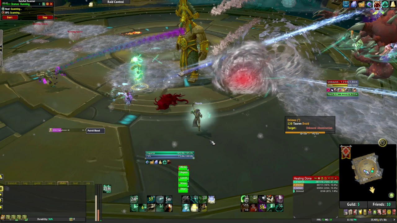 Unbound Abomination   -heroic - The Underrot - Daganja Healing