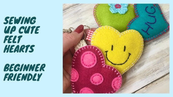 DIY Felt Heart Ornaments! 