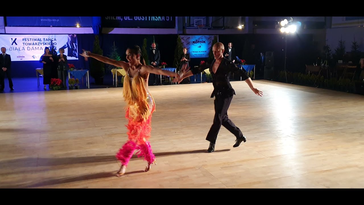 Katarzyna Borkowska i Tomasz Solarz, Krakowska Szkoła Tańca, Festiwal Tańca Biała Dama 2021, chacha