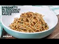 Spaghetti in Coconut Mushroom Sauce | Quick &amp; Easy Vegetarian Pasta Recipe