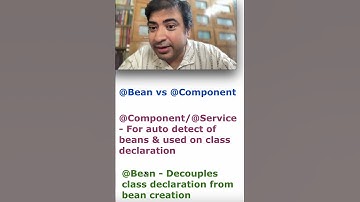 Annotations @Bean vs @Components in SpringBoot #coding