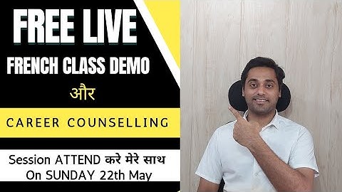 Free French Demo Class and Career Counseling session.