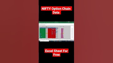 Live Option Chain Data Excel sheet for free #optionstrading #shorts