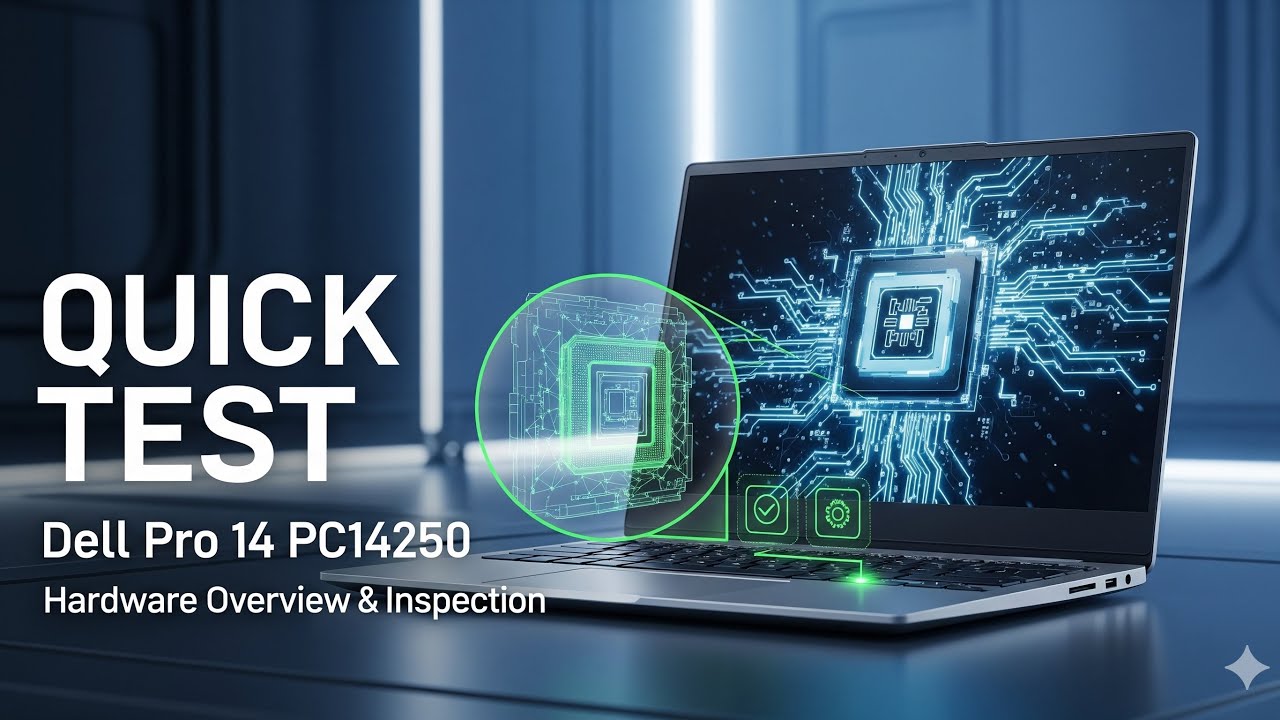 06Feb26-Quay ngoại quan, sử dụng tính năng Quick Test phần cứng của dòng máy Dell Pro 14 PC14250