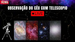 Ao vivo: Objetos do céu profundo com o telescópio