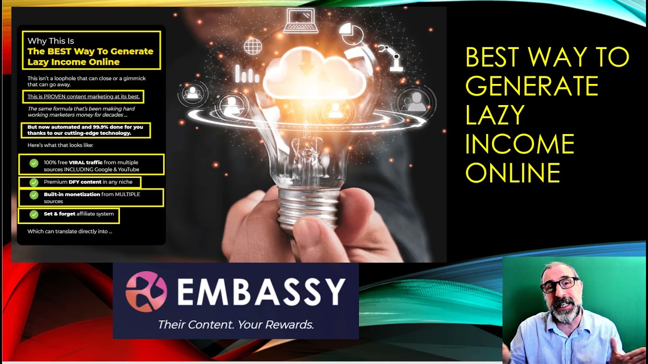 [Embassy] Agency Bonus + Fully Automated Income Solution + Monetised Content Software
