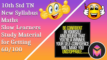 10th Std Maths Slow Learners Study Material for getting above 50