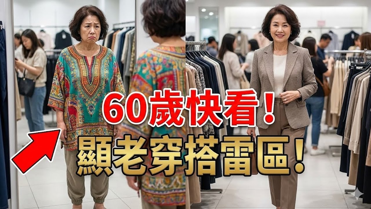 女人過了60歲，顯老的8個穿搭細節！快檢查妳的中年危機，避開這些雷點，越活越精緻！#女人過了60歲 #穿搭技巧 #時尚秘密 #中年危機 #抗老秘訣