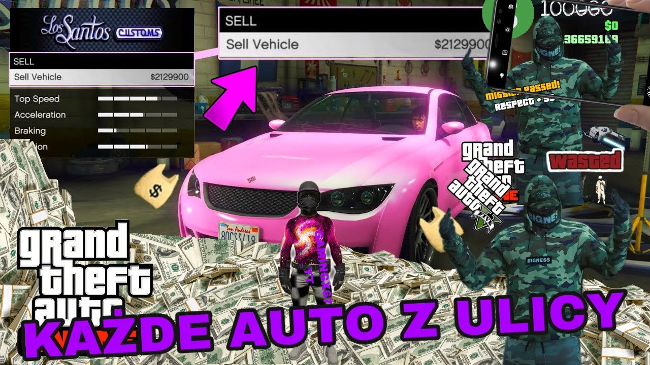 KAŻDE AUTO Z ULICY ZA 600 TYSIĘCY W GTA V online *SOLO*