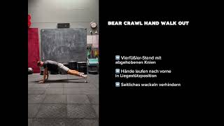 Bear Crawl Hand Walk Out