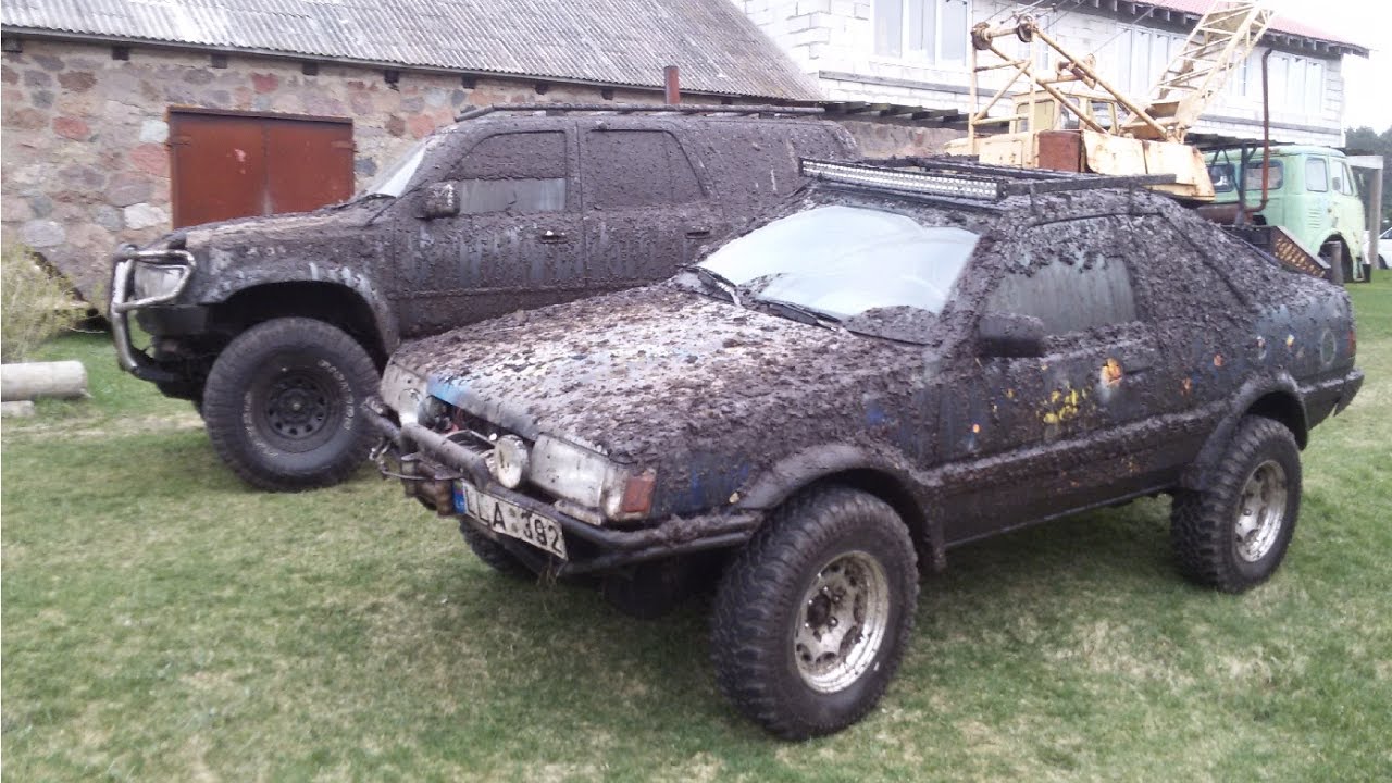 Subaru L-series and Toyota 4runner mud off-road. - YouTube