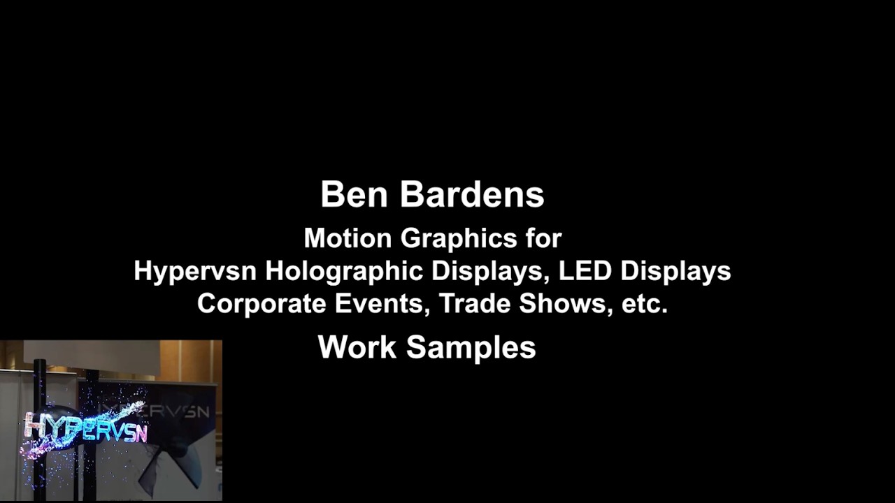 Ben Bardens Motion Graphics Work Samples - YouTube