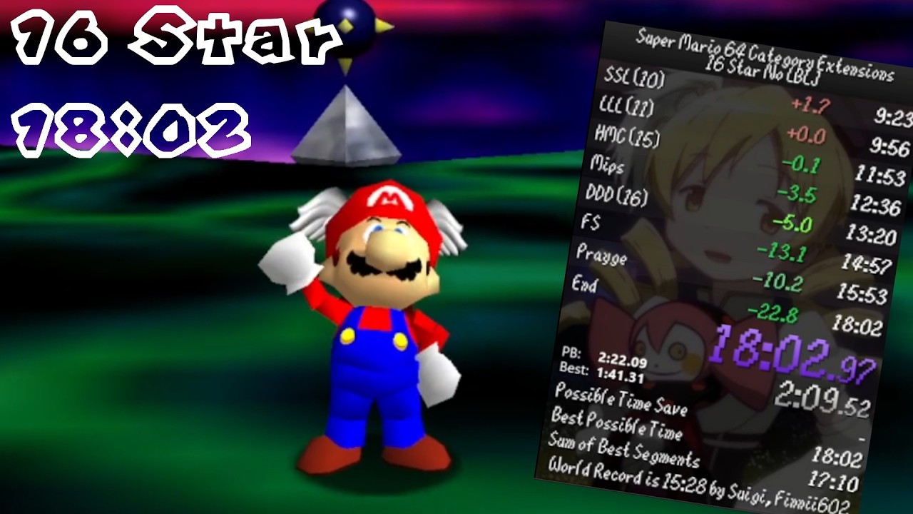 [SPEEDRUN] Super Mario 64 16 Star 
