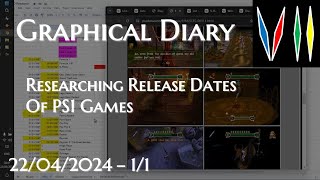 Graphical Diary - Researching Release Dates Of PS1 Games (22/04/2024)