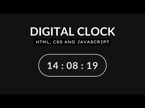 Digital Clock Using HTML CSS And JavaScript