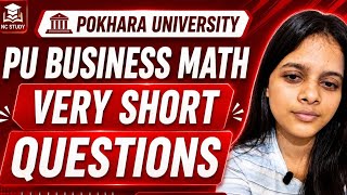 PU Business Mathematics VSQ | Fall 2025 Model Questions | BBA 2nd Semester