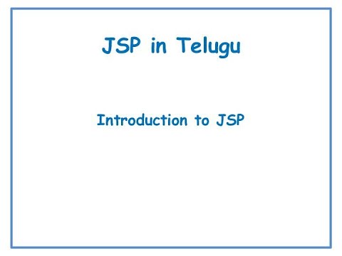 Introduction to JSP || JSP in Telugu Lecture-1