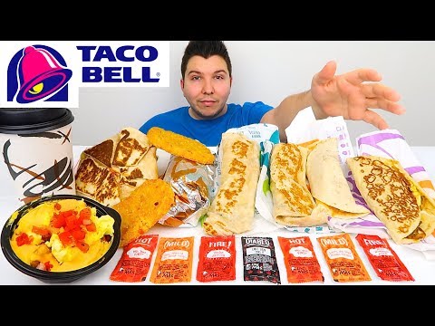 My First Time Trying Taco Bell Breakfast (Entire Menu) • MUKBANG