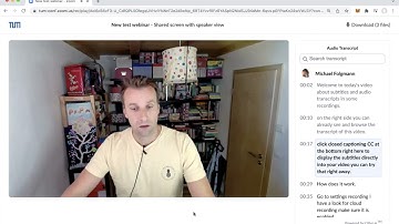 Using subtitles and audio transcript in Zoom