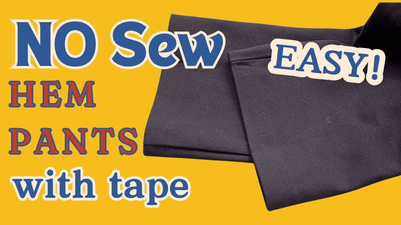 DIY video on hemming pants in 5 minutes with iron on tape for clothes