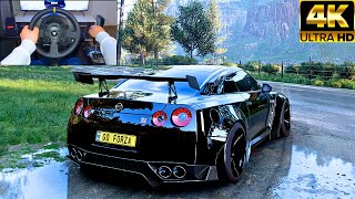 Nissan GTR R35 Black Edition | Forza Horizon 5 | Thrustmaster TX Steering Wheel Gameplay