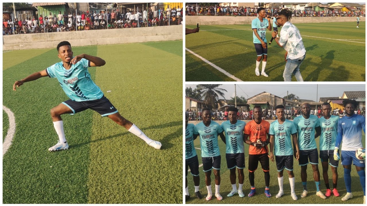Kofi Kinaata Plays Football With Ghanaian Football Stars, Bernard ...