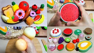 Relaxing Cutting Fruits & Vegetables ☆Squishy,slime.Long Summary video for adults ASMR ３