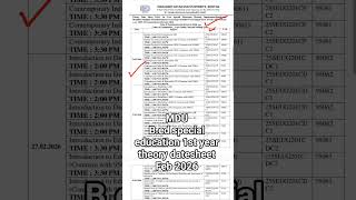 B.ed special education 1st year theory datesheet Feb 2026 #mdu #exam #datesheet #special #b.ed