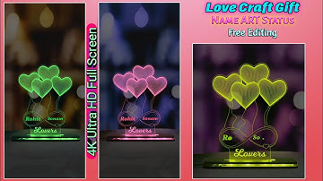 Love craft Name art video editing | name art video editing in alight motion | name art video editing
