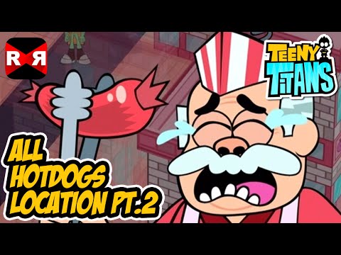 Teeny Titans - All Hotdogs Location Part 2 - iOS / Android Gameplay Video