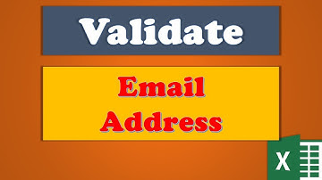 How to validate email address in a column of worksheet