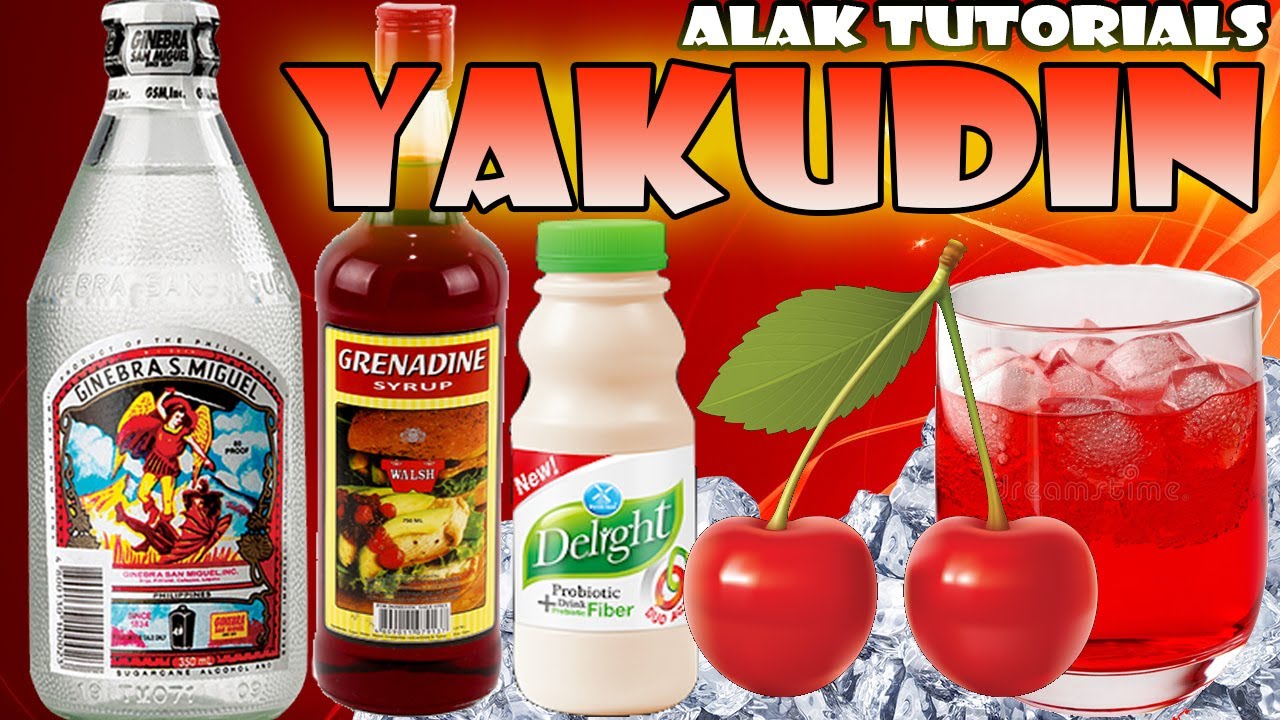 YAKUDIN GIN MIX! Yakult/Delight & Grenadine Alak Tutorials 270 Ft