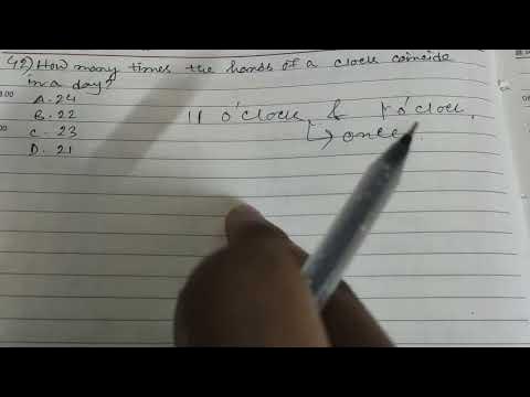 42. How many times the hands of a clock coincide in a day? || Apti