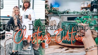 HOW TO DECORATE A CAMPER FOR CHRISTMAS!🎄