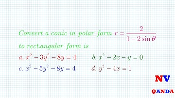 [ MCQ & QCM ] - Convert a conic in polar form to rectangular form