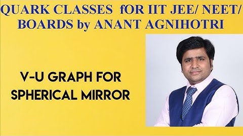SPHERICAL MIRROR PART 8||V-U GRAPH||PHYSICS FOR IIT JEE/ NEET BY ANANT AGNIHOTRI