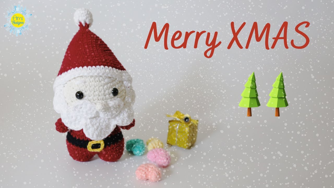 #044 | Amigurumi Santa Claus Crochet Pattern (2/3) | Christmas Decoration and Gifts | @Ami Saigon